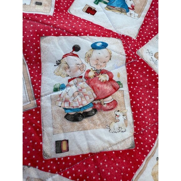 Handmade quilted Christmas Santa decor Debbie Mumm fabric children angel snowmen - Picture 12 of 16